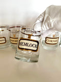 Cera "Poison" Rocks Glasses & Glass Swizzle Sticks Set