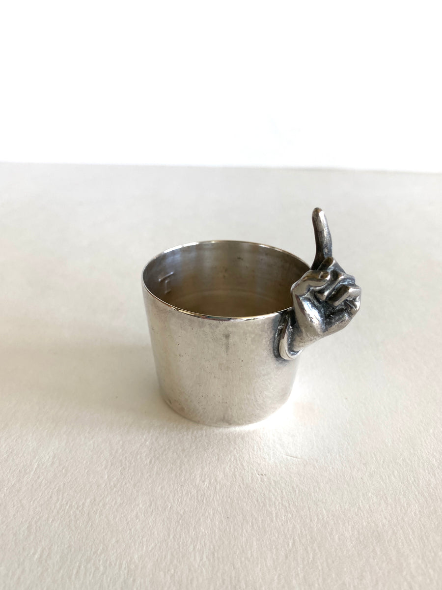 Midcentury Napier Silver Plated Stepped Jigger at 1stDibs