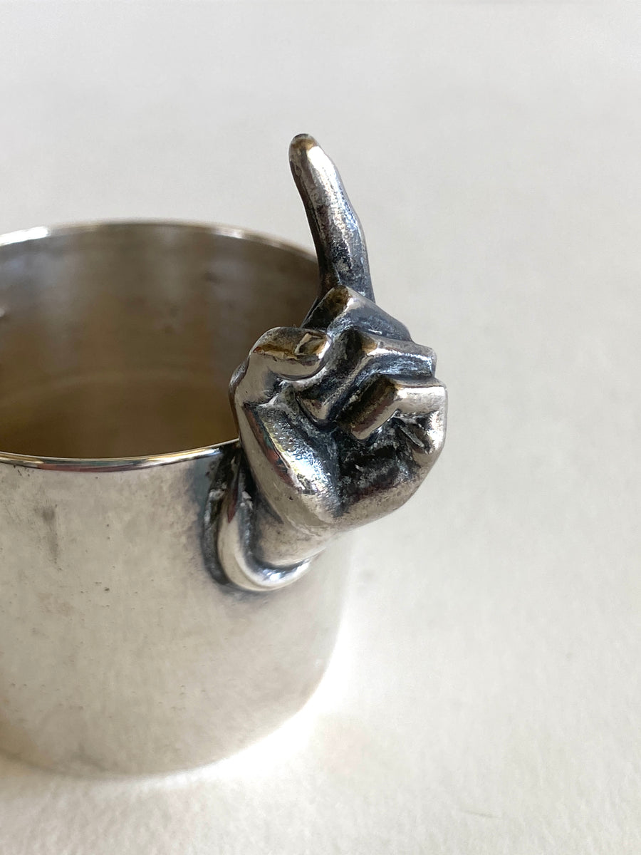 Midcentury Napier Silver Plated Stepped Jigger at 1stDibs