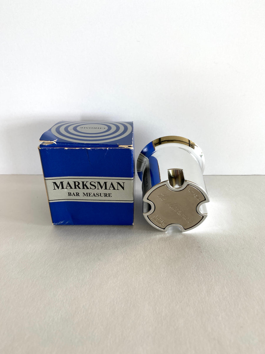 The Marksman Bar Measure Cocktail Jigger (in its original box) – Southern  Vintage Wares