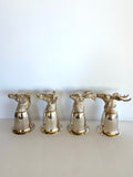 Vintage Silver-Plated Stirrup Cups Set (Rabbit, Hound, Deer, Horse)