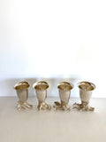 Vintage Silver-Plated Stirrup Cups Set (Rabbit, Hound, Deer, Horse)