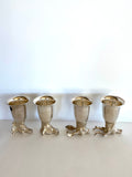 Vintage Silver-Plated Stirrup Cups Set (Rabbit, Hound, Deer, Horse)