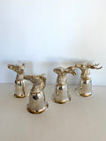 Vintage Silver-Plated Stirrup Cups Set (Rabbit, Hound, Deer, Horse)