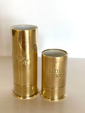 Figural Brass Shotgun Shell Jiggers Set 1 oz 2 oz - Southern Vintage Wares