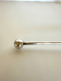 Art Deco Sterling Silver Cocktail Spoon Ball Finial