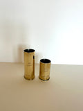 Figural Brass Shotgun Shell Jiggers Set