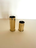 Figural Brass Shotgun Shell Jiggers Set