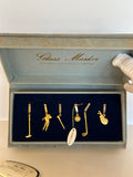 Rare Mid Century Golf Wine Charms, Gold-Plated - Southern Vintage Wares
