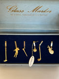 Rare Mid Century Golf Wine Charms, Gold-Plated - Southern Vintage Wares