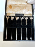Sterling Rooster Cocktail Picks Circa 1920s
