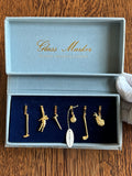 Rare Mid Century Golf Wine Charms, Gold-Plated - Southern Vintage Wares