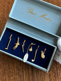 Rare Mid Century Golf Wine Charms, Gold-Plated - Southern Vintage Wares