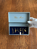 Rare Mid Century Golf Wine Charms, Gold-Plated - Southern Vintage Wares