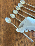 Art Deco Sterling Silver Cocktail Sipping Spoons - Southern Vintage Wares