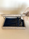 Sterling Silver Cocktail Picks, Asian Finials - Southern Vintage Wares