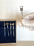 Sterling Silver Cocktail Picks, Asian Finials - Southern Vintage Wares