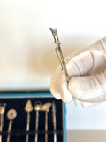 Sterling Silver Cocktail Picks, in original case - Southern Vintage Wares