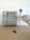 Art Deco Cocktail Sipping Spoons 1940s - Southern Vintage Wares