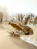 Culver Jeweled Mardi Gras Rocks Glasses RESERVED For Laura