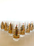 Culver Jeweled Christmas Tree Glasses, Set of 8 - Southern Vintage Wares