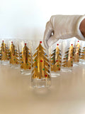 Culver Jeweled Christmas Tree Glasses, Set of 8 - Southern Vintage Wares