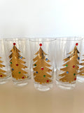 Culver Jeweled Christmas Tree Glasses, Set of 8 - Southern Vintage Wares