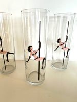 Libbey Risque Pole Dancer Glasses (set of 4)