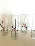 Libbey Risque Pole Dancer Glasses