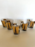 Vintage Oil Derrick Glasses by Sinclair Oil