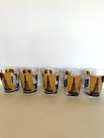 Vintage Oil Derrick Glasses by Sinclair Oil