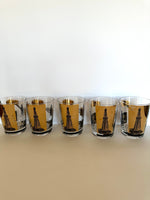 Vintage Oil Derrick Glasses by Sinclair Oil