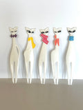 Rare Cat Swizzle Sticks Picks 1960s - Southern Vintage Wares