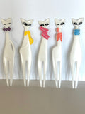 Rare Cat Swizzle Sticks Picks 1960s - Southern Vintage Wares