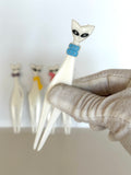 Rare Cat Swizzle Sticks Picks 1960s - Southern Vintage Wares