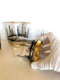 Mid Century Oil Derrick Ice Bucket Glasses Set