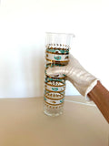 Gay Fad Cocktail Pitcher & Wand Set Paisley Pattern - Southern Vintage Wares