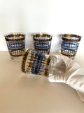 Fred Press Navy & Gold Glasses (Set of 4) - Southern Vintage Wares