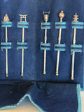 Sterling Silver Retractable Swizzle Sticks 1950s - Southern Vintage Wares