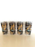 Atomic Fish Glasses by Gaite for Gay Fad, Mid Century, Set #2 - Southern Vintage Wares