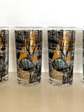 Atomic Fish Glasses by Gaite for Gay Fad, Mid Century, Set #2 - Southern Vintage Wares