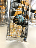 Atomic Fish Glasses by Gaite for Gay Fad, Mid Century, Set #2 - Southern Vintage Wares