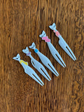 Rare Cat Swizzle Sticks Picks 1960s - Southern Vintage Wares