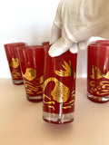 Mid Century Atomic Fish Glasses - Southern Vintage Wares