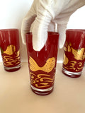 Mid Century Atomic Fish Glasses - Southern Vintage Wares