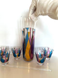 Fred Press Blenko Cocktail Pitcher Set, 7 Pieces