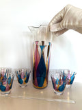 Fred Press Blenko Cocktail Pitcher Set, 7 Pieces