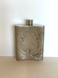 Vintage Floral Embossed Flask 1940s - Southern Vintage Wares