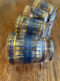 Fred Press Navy & Gold Glasses (Set of 4) - Southern Vintage Wares
