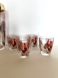 Atomic Rooster Cocktail Shaker by Dyball (Plus 4 Free Glasses) - Southern Vintage Wares